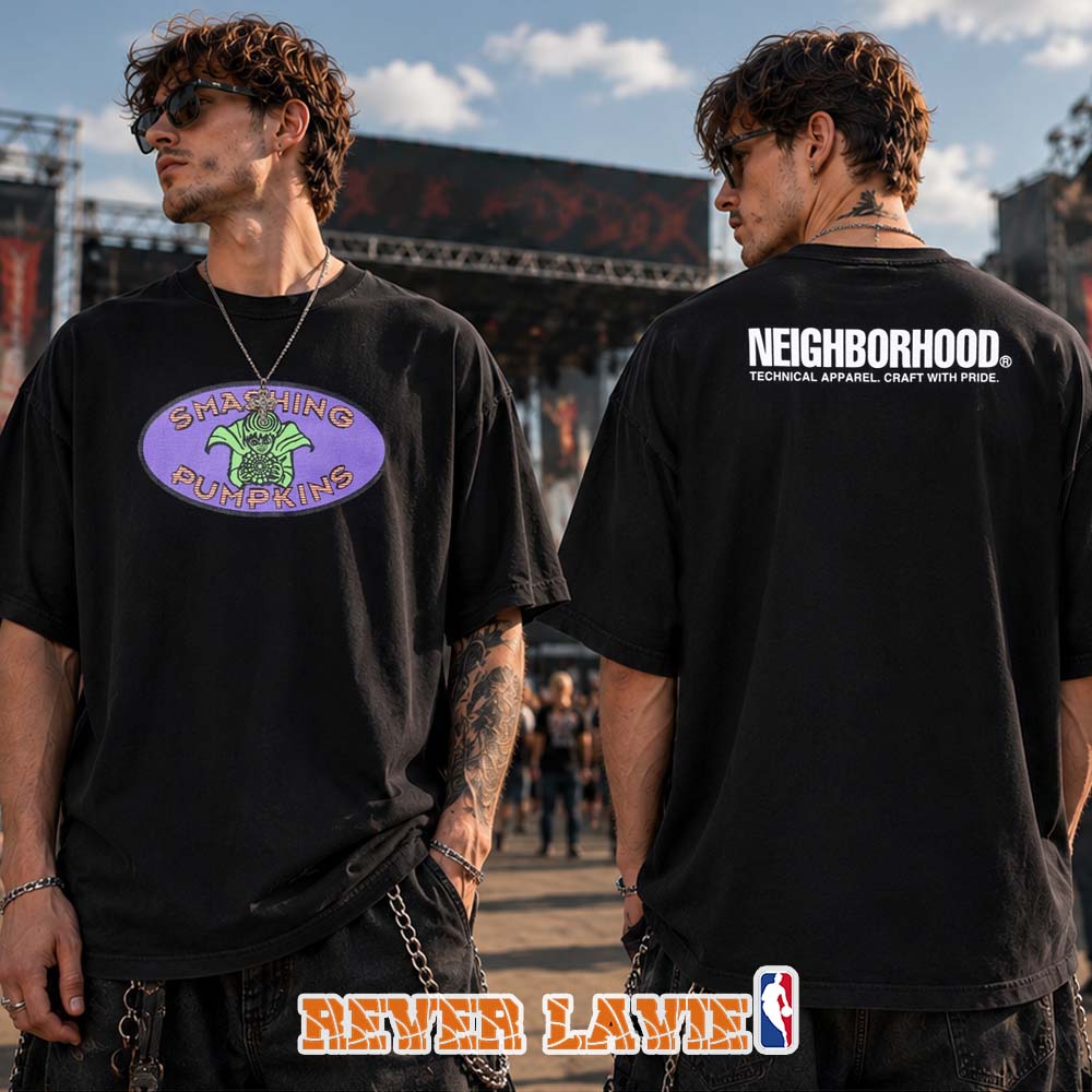 NEIGHBORHOOD x The Smashing Pumpkins Vintage Oval Logo Black T-Shirt NEIGHBORHOOD x The Smashing Pumpkins Vintage Oval Logo Black T-Shirt