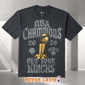 New York Knicks Nike Gray 2026 NBA Finals Champions Authentic Locker Room Limited Edition On Court T-Shirt