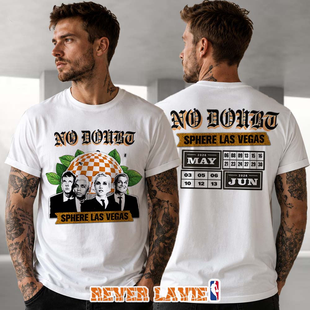 No Doubt Sphere Residency Las Vegas 2026 White Two Sided T-Shirt No Doubt Sphere Residency Las Vegas 2026 White Two Sided T-Shirt