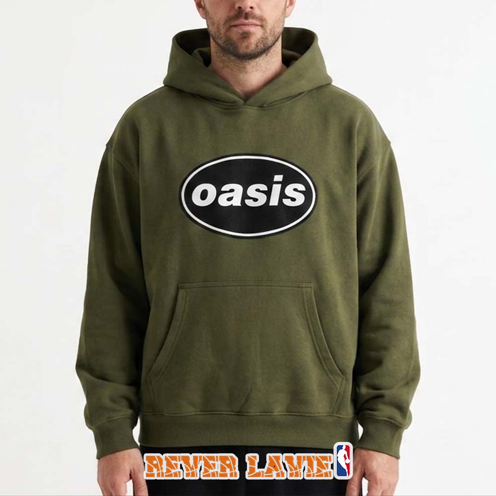 Oasis x PLEASURES Classic Logo Pullover Hoodie Olive Oasis x PLEASURES Classic Logo Pullover Hoodie Olive