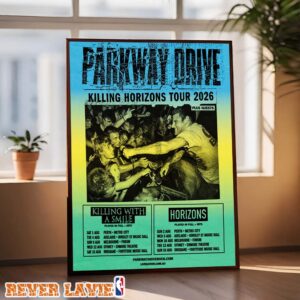 Parkway Drive Tour Poster Killing Horizons Tour Across Australia August 2026 Framed Wall Decor