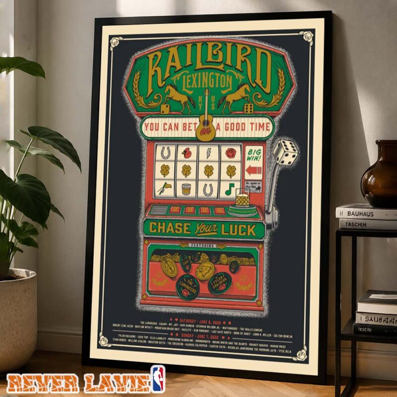 Railbird Festival 2026 Commemorative Poster At The Infield At Red Mile In Lexington Kentucky On June 6 7 2026 Home Decor Poster Canvas