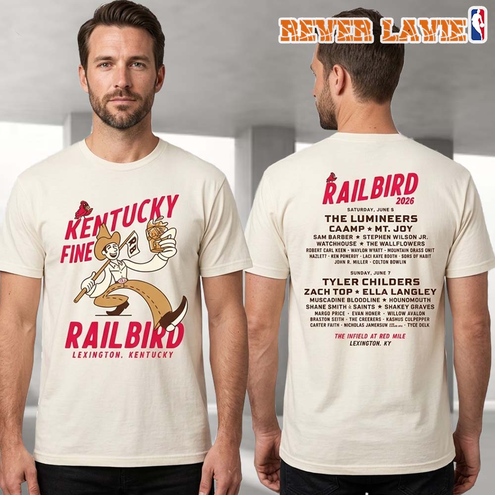 Railbird Festival 2026 Kentucky Lineup Tee Railbird Festival 2026 Kentucky Lineup Tee