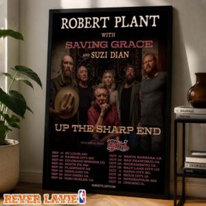 Robert Plant Tour Dates Poster Up The Sharp End Across United States September October 2026 Home Decor Poster Canvas