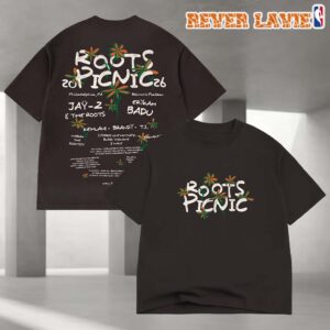 Roots Picnic 2026 Off Black Crop Lineup Tee
