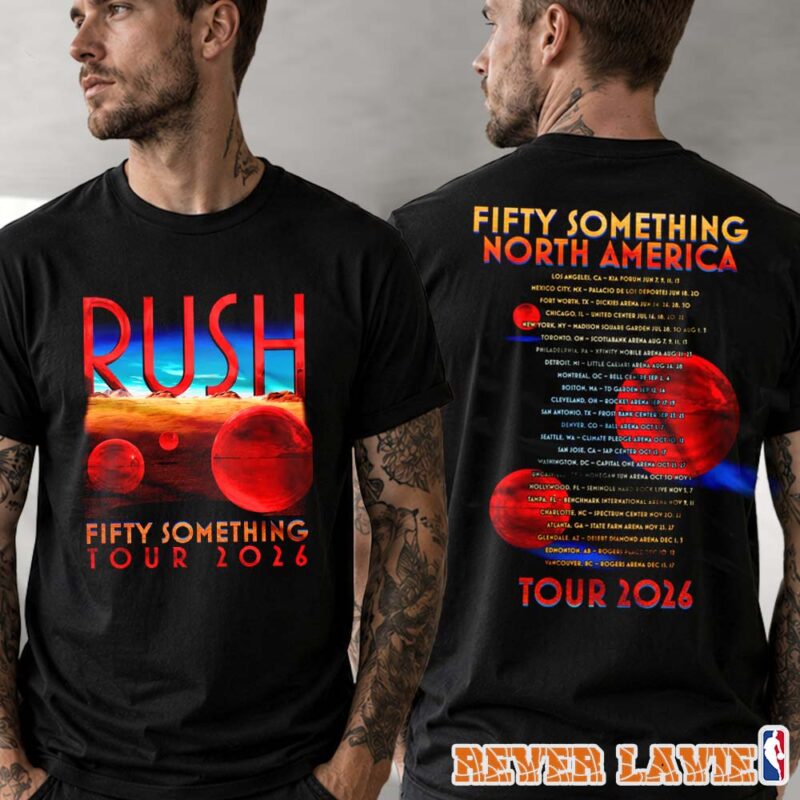 Rush 2026 Fifty Something Tour Spheres Tour Tee