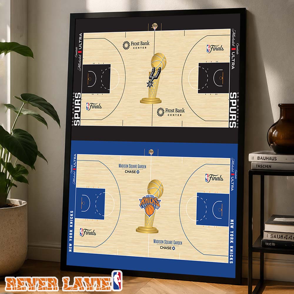 San Antonio Spurs vs New York Knicks 2026 NBA Finals Championship Court Artwork Home Decor Poster Canvas San Antonio Spurs vs New York Knicks 2026 NBA Finals Championship Court Artwork Home Decor Poster Canvas