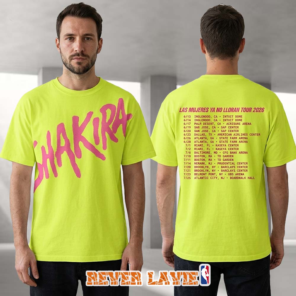 Shakira LMYNL World Tour Neon Two Sided Tee Shakira LMYNL World Tour Neon Two Sided Tee