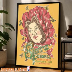 Sierra Ferrell Event Poster For Gesa Pavilion In Spokane Washington On May 31 2026 Live Tour Floral Portrait Butterfly Artwork Home Decor Poster Canvas