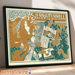 Sierra Ferrell Poster At The Bluestone In Columbus OH On June 12 2026 Heavy Petal Tour Art Nouveau Floral Artwork Home Decor Poster Canvas