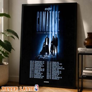 Skillet Tour Dates Poster Comatose 20 Years Still Screaming Tour Across North America Fall 2026 Home Decor Poster Canvas