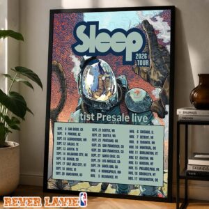 Sleep Tour Poster 2026 North America Tour Astronaut Artwork Presale Announcement Wall Art Home Decor Poster