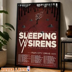 Sleeping With Sirens Tour Poster An Ending In Itself Tour Across North America 2026 Decorative Art Print