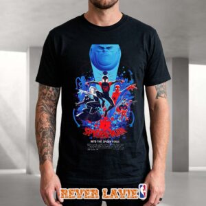 Spider-Man Into The Spider-Verse Poster Spider-Verse Heroes And Kingpin Wall Art Unisex T-Shirt