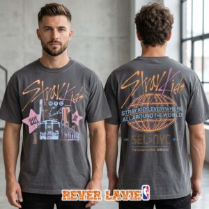 Stray Kids Governors Ball NYC 2026 Event Exclusive Charcoal T-Shirt Stray Kids Everywhere All Around The World June 6 2026