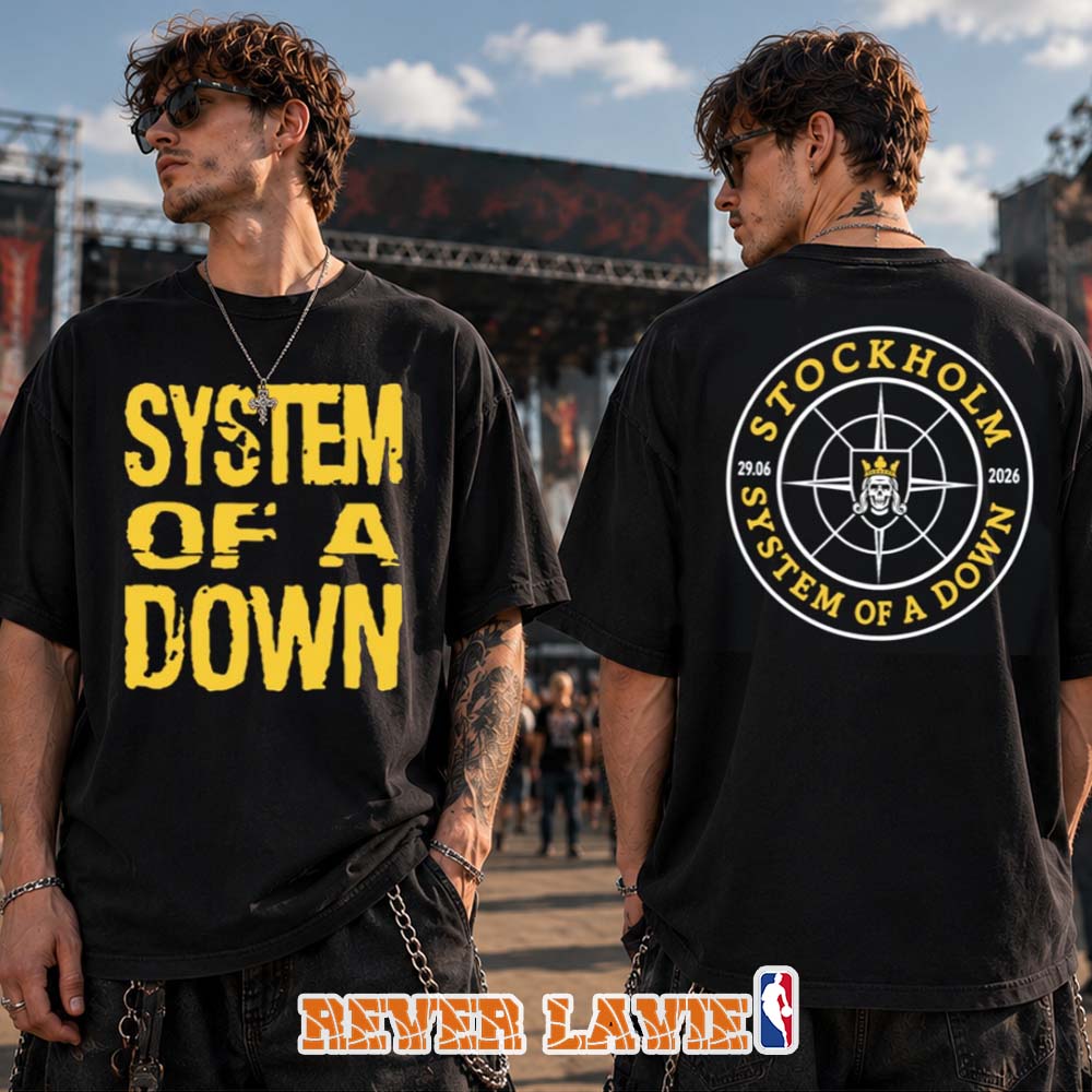 System Of A Down Stockholm Sweden June 29 2026 Event Shop T-Shirt System Of A Down Stockholm Sweden June 29 2026 Event Shop T-Shirt