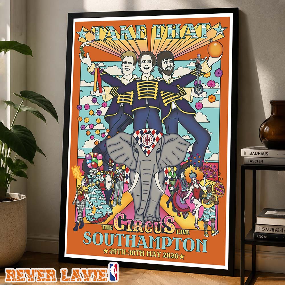 Take That Concert Poster At Southampton In Southampton England On May 29-30 2026 The Circus Live Circus Elephant Artwork Home Decor Poster Canvas Take That Concert Poster At Southampton In Southampton England On May 29-30 2026 The Circus Live Circus Elephant Artwork Home Decor Poster Canvas