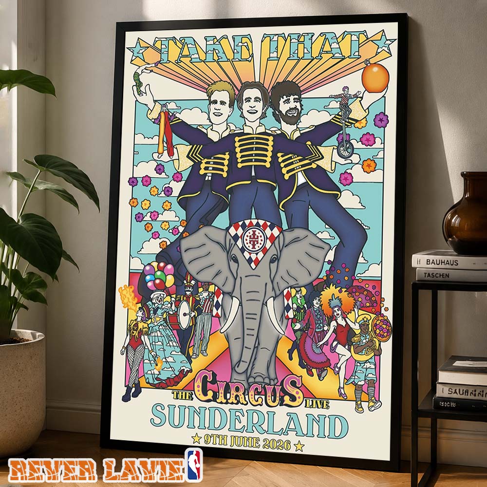 Take That Music Show Poster At Southampton In Southampton England On June 9th 2026 The Circus Live Circus Elephant Artwork Home Decor Poster Take That Music Show Poster At Southampton In Southampton England On June 9th 2026 The Circus Live Circus Elephant Artwork Home Decor Poster