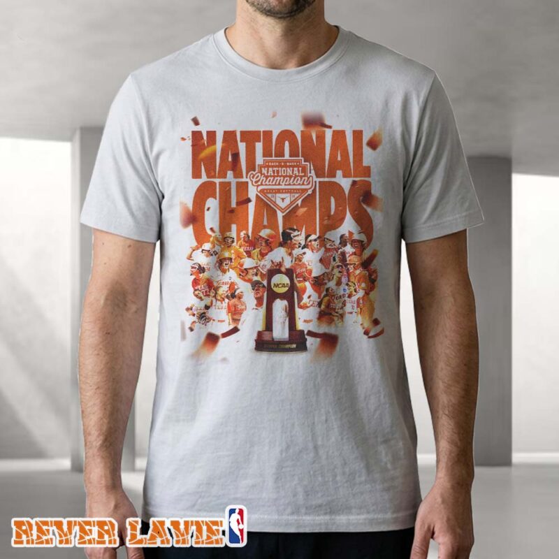 Texas Longhorns NCAA Softball Back to Back National Champions 2026 Unisex T Shirt