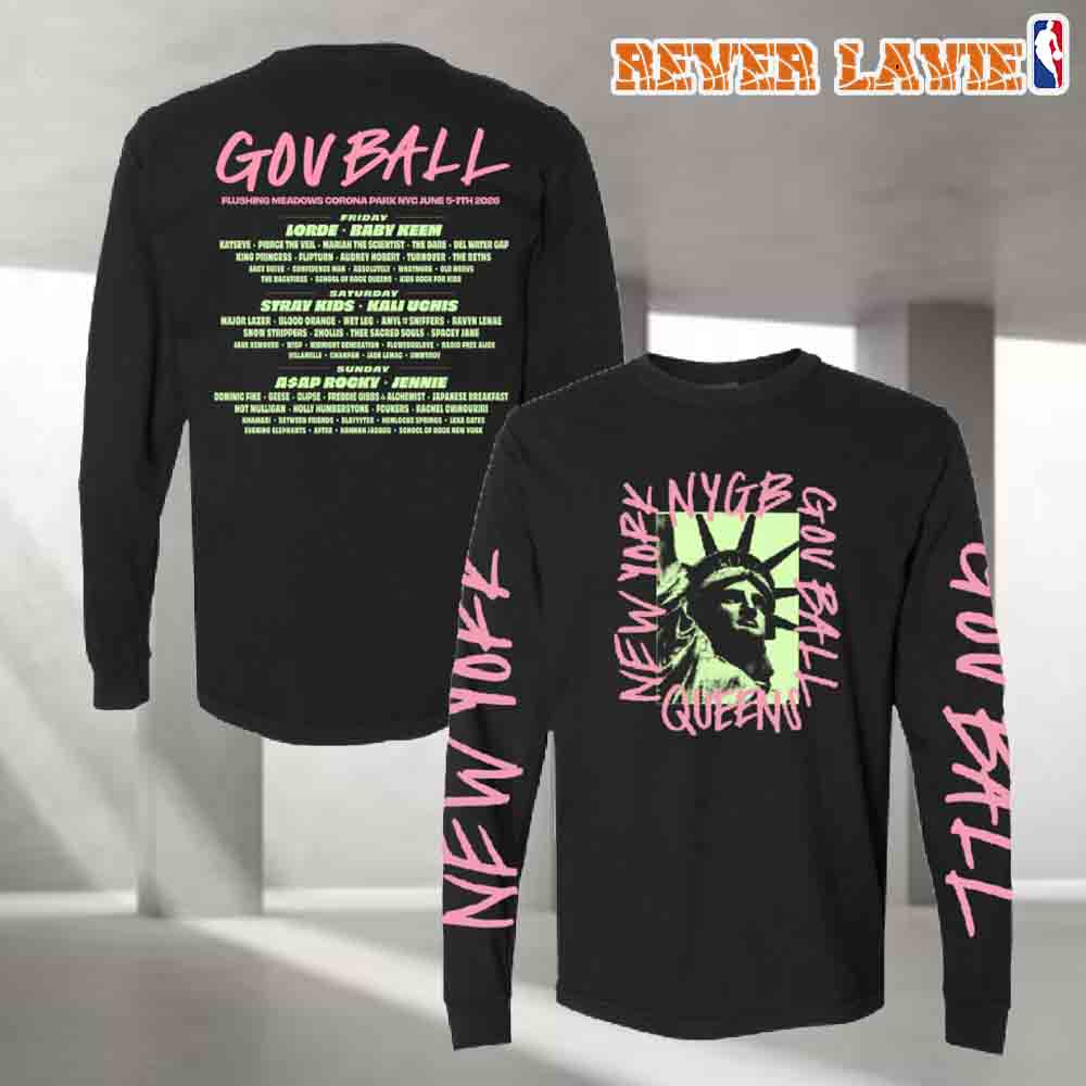 The Governors Ball 2026 Liberty Longsleeve Lineup All Over Print Longsleeve Tee The Governors Ball 2026 Liberty Longsleeve Lineup All Over Print Longsleeve Tee