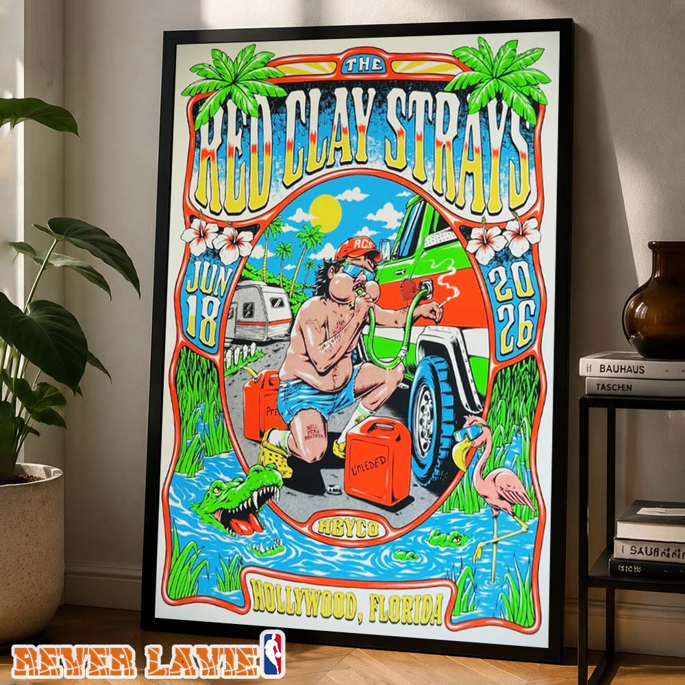 The Red Clay Strays Concert Poster At Hard Rock Live In Hollywood Florida On June 18 2026 Wall Art Home Decor The Red Clay Strays Concert Poster At Hard Rock Live In Hollywood Florida On June 18 2026 Wall Art Home Decor