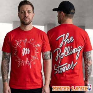 The Rolling Stones x Diablos M Logo Script Back Print Red T-Shirt
