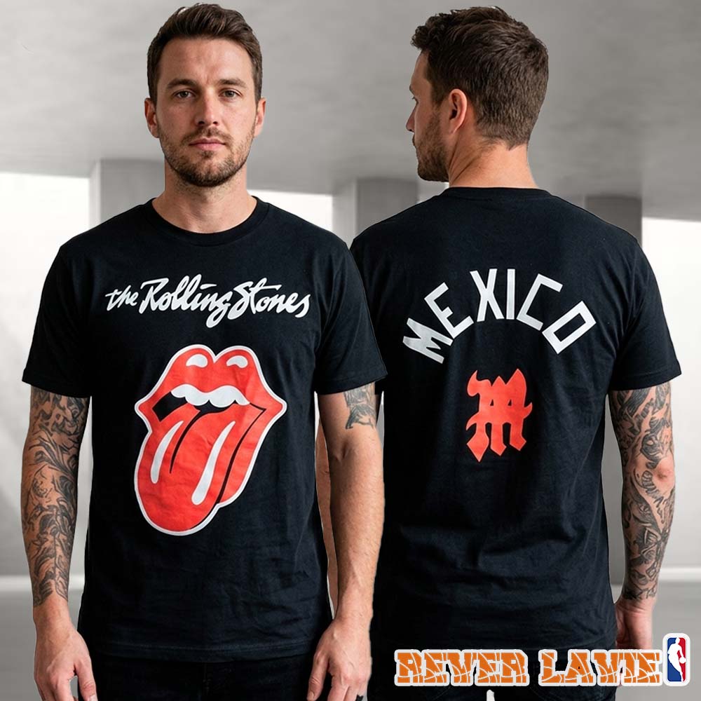 The Rolling Stones x Diablos Mexico Devil Tongue Logo Black T-Shirt The Rolling Stones x Diablos Mexico Devil Tongue Logo Black T-Shirt