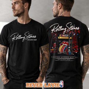 The Rolling Stones x NASCAR Guitar Tongue Official Racing Two Sided Tee