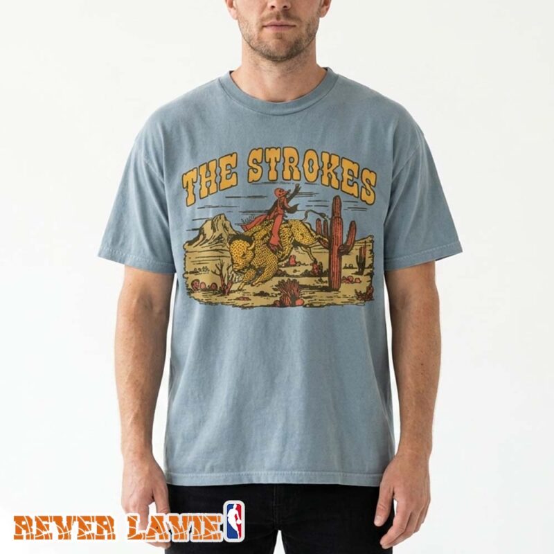 The Strokes Bull Rider Reality Awaits Tour 2026 Tee