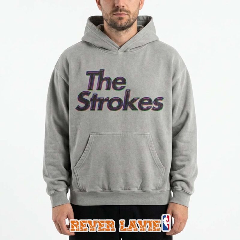 The Strokes Oil Slick Logo Reality Awaits Tour 2026 Hoodie