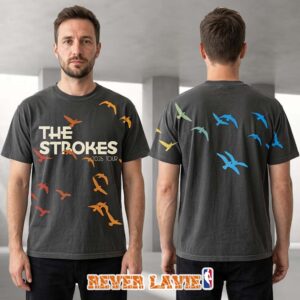The Strokes Reality Awaits Allover Birds 2026 Tour Tee