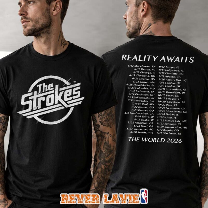 The Strokes Reality Awaits Tour 2026 Tour Tee Two Sided