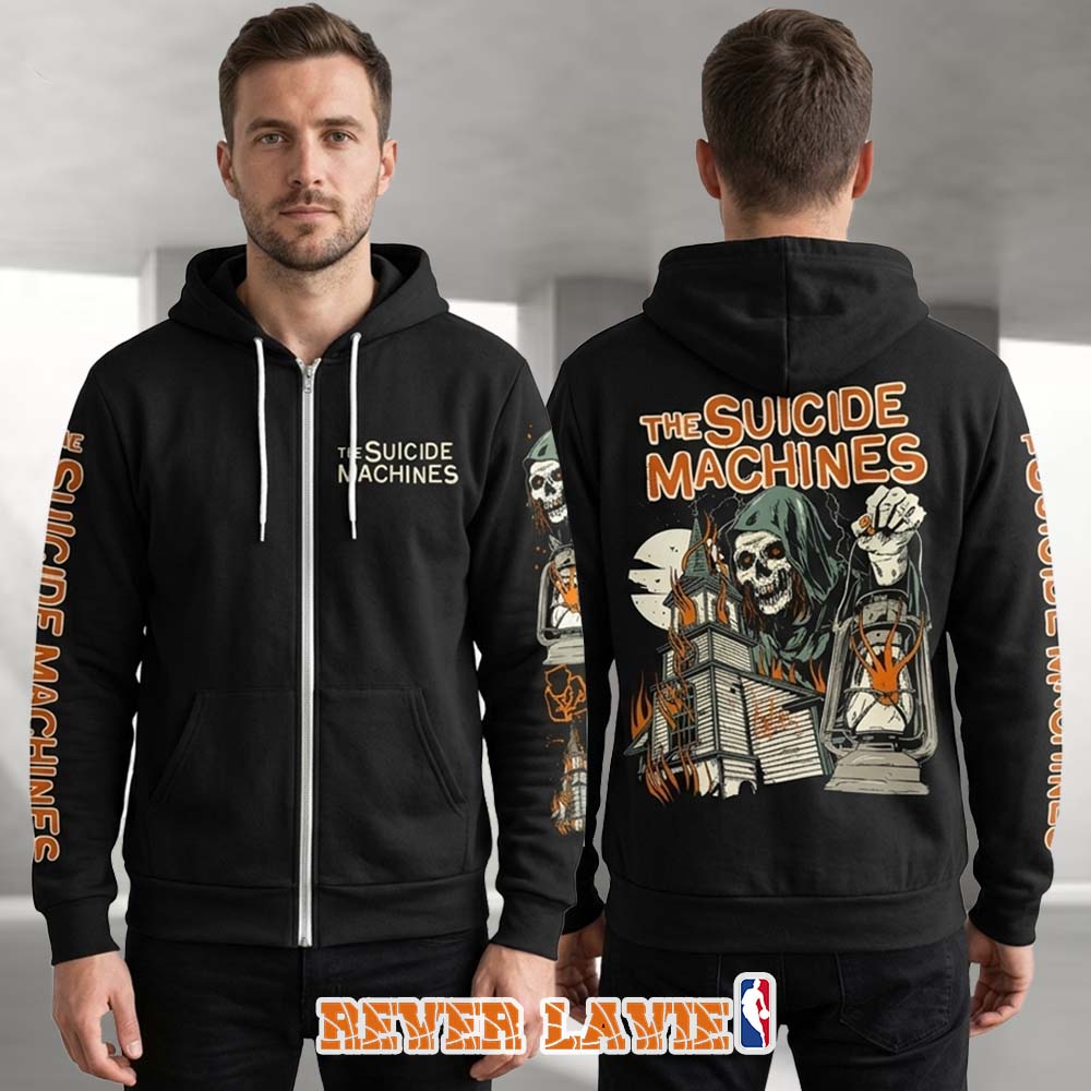 The Suicide Machines 2026 Burning Church Zip Up Hoodie The Suicide Machines 2026 Burning Church Zip Up Hoodie