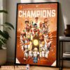 Texas Longhorns NCAA Softball Back-to-Back National Champions 2026 Home Decor Poster Canvas
