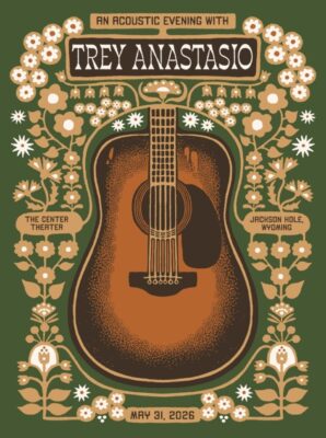Trey Anastasio Event Show Poster At The Centre Theater In Jackson Hole WY Tour On May 31 2026