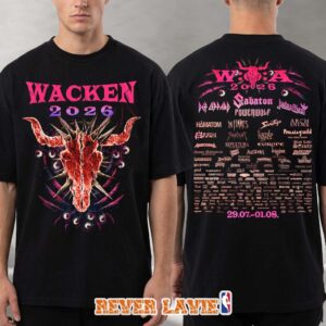 Wacken Open Air Crazy Eyes XXXV Anniversary 2026 Official Two Sides Black T-Shirt