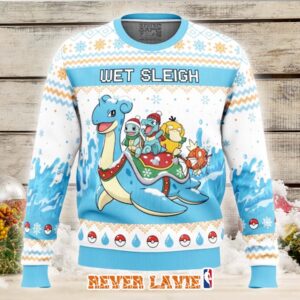 Water Type Wet Sleigh Pokemon Ugly Christmas Sweater