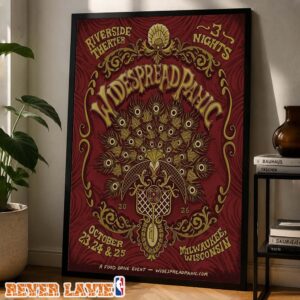 Widespread Panic Concert Poster Riverside Theater Nights In Milwaukee Wisconsin October 2026 Sports Wall Display