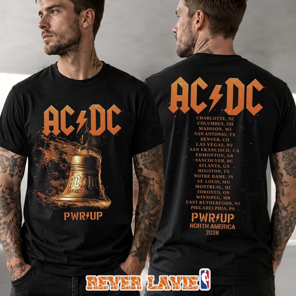 ACDC Hells Bells Lightning PWR UP Tour T-Shirt ACDC Hells Bells Lightning PWR UP Tour T-Shirt