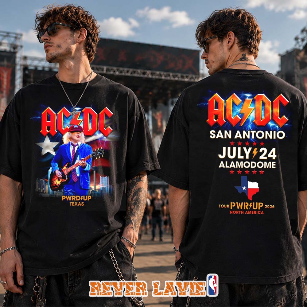 ACDC San Antonio PWR UP Tour 2026 Event T-Shirt ACDC San Antonio PWR UP Tour 2026 Event T-Shirt