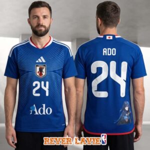 Ado Japan National Football Team 2026 Home Jersey Blue Soccer Shirt Number 24 Two Sided Limited Edition