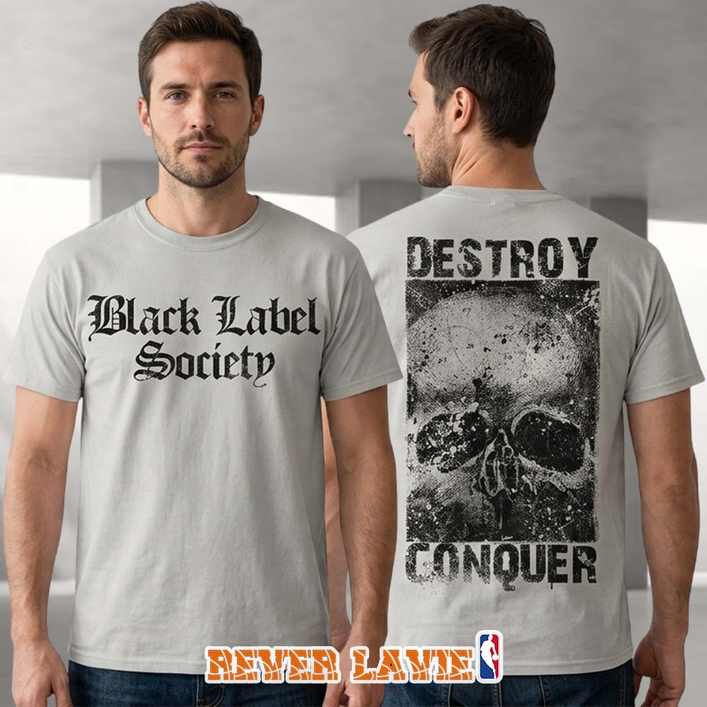 Black Label Society Destroy And Conquer Doom Crew Inc. Graphic T-Shirt Black Label Society Destroy And Conquer Doom Crew Inc. Graphic T-Shirt