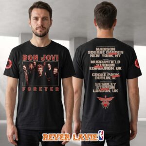 Bon Jovi Forever 2026 World Tour Band Photo Black T-Shirt Official Concert Merch