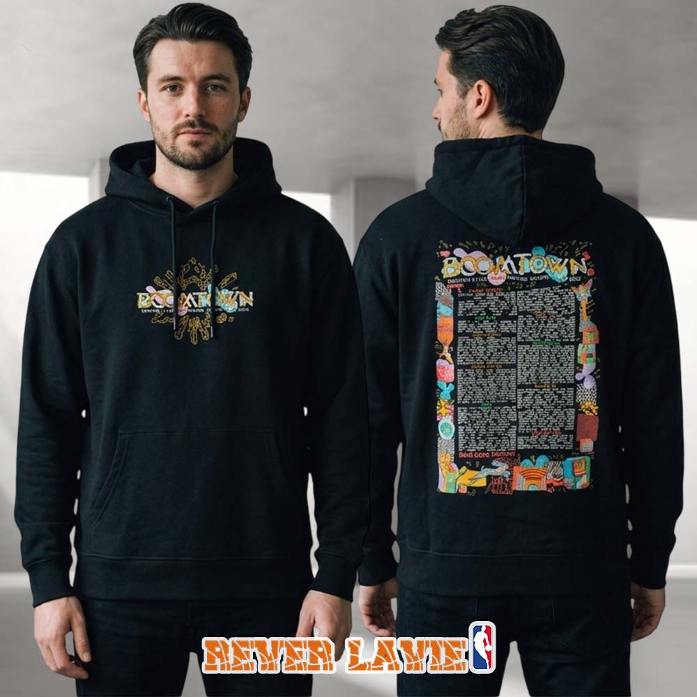 Boomtown Fair Chapter Five Radical Redesign Lineup Hoodie Official Festival Merch Boomtown Fair Chapter Five Radical Redesign Lineup Hoodie Official Festival Merch