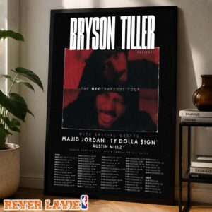 Bryson Tiller Tour Poster At The Neotrapsoul Tour Worldwide On 2026-2027 Poster Canvas