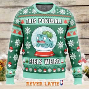 Bulbasaur Poké Ball Pokemon Ugly Christmas Sweater Holiday Knit Jumper