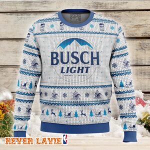 Busch Light Ugly Christmas Sweater Special Edition Holiday Apparel