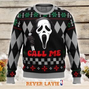 Call Me Ghostface Scream Ugly Christmas Sweater