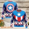 Captain America Ugly Christmas Sweater Festive Outfit For The Holiday Season