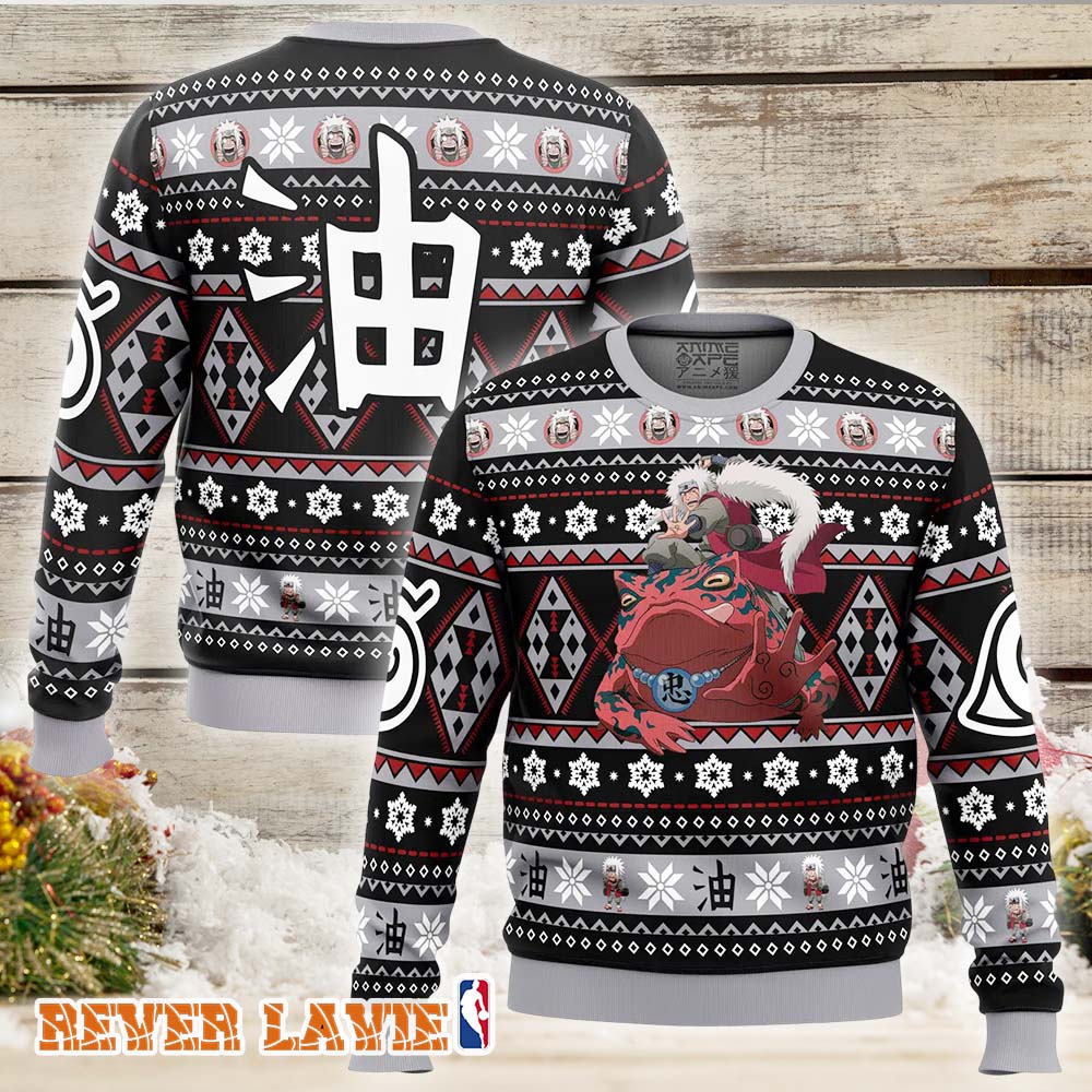 Christmas Jiraiya Shippuden Ugly Christmas Sweater Unisex Christmas Party Outfit Christmas Jiraiya Shippuden Ugly Christmas Sweater Unisex Christmas Party Outfit